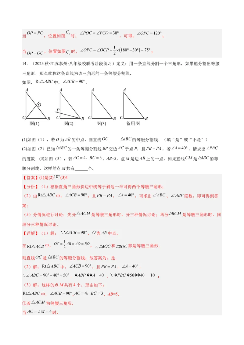 专题13等腰三角形中的分类讨论模型解读与提分精练（人教版）（教师版）_初中数学_八年级数学上册（人教版）_常见几何模型全归纳-V13_2025版