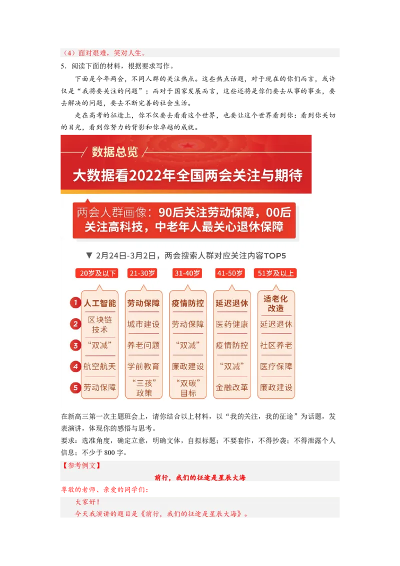 考向48写作之富有文采-备战2023年高考语文一轮复习考点微专题（新高考地区专用）（解析版）_01高考语文_32023年新高考资料_一轮复习