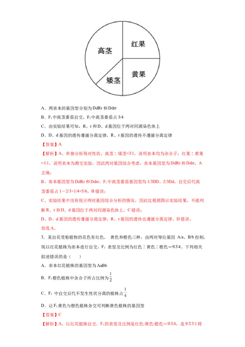 期末拔高卷3-冲刺期末高一生物下学期期末拔高冲刺卷（2019人教版）（解析版）_高中九科知识点归纳。_人教版高中Word电子版试卷练习试题知识点全科_高中生物试卷习题_生物必修
