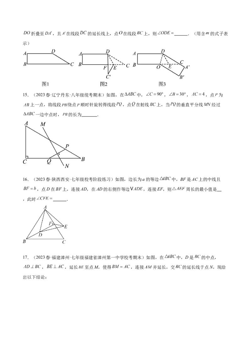 专题11轴对称图形的经典压轴题型专训（学生版）_初中数学_八年级数学上册（人教版）_重难点专题提升-V7_2024版