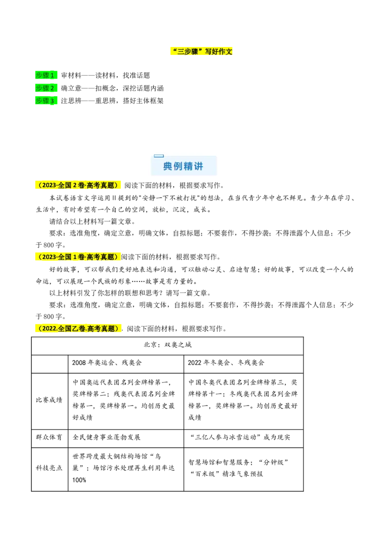 秘籍08作文解题秘籍（原卷版）_01高考语文_4.22024年新高考资料_5.2024三轮冲刺_备战2024年高考语文抢分秘籍（新高考专用）321997818