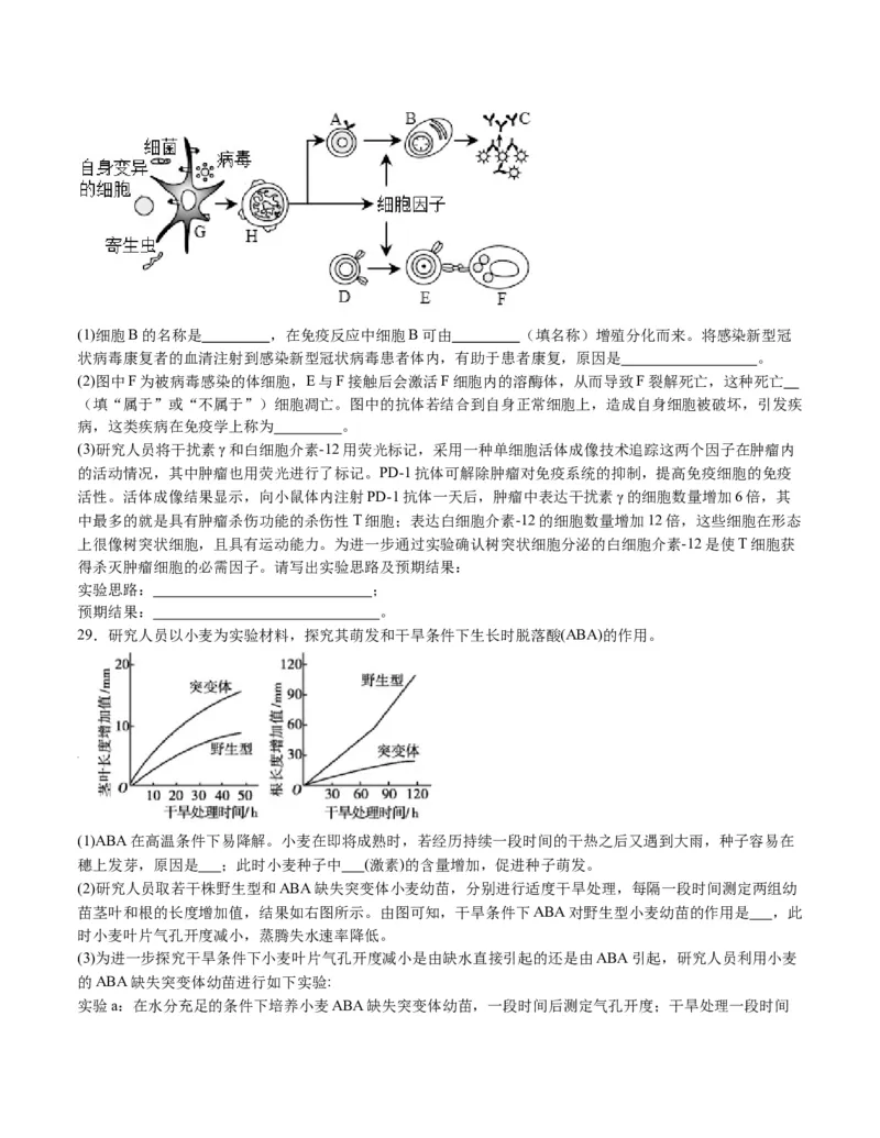 期末模拟卷02（考试版A4版）测试范围：人教版2019选择性必修1+选择性必修2_高中九科知识点归纳。_人教版高中Word电子版试卷练习试题知识点全科_高中生物试卷习题_生物选修_选修1