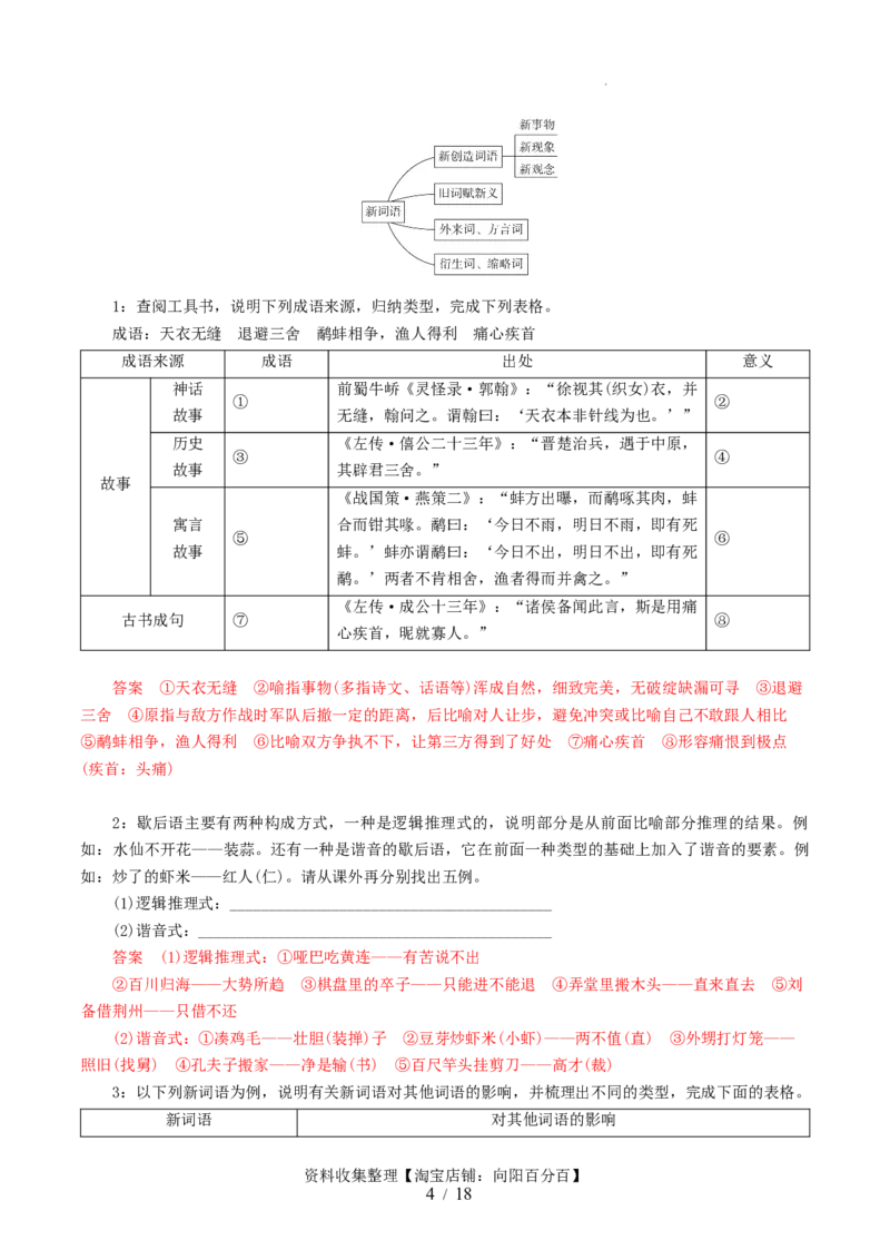 第01讲词语填充（讲义）（解析版）_01高考语文_新高考复习资料_2024年新高考资料_一轮复习资料_高考语文一轮复习讲练测（课件+讲义+练习）（新高考）_第三部分语言文字运用
