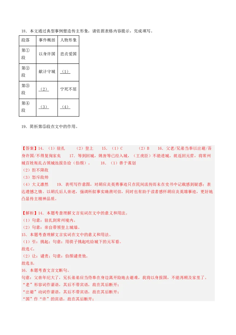 考点04传记文言文-中（核心考点精讲精练）-备战2025年高考语文一轮复习考点帮（上海专用）（解析版）_01高考语文_52025年新高考资料_一轮复习_备战2025年高考语文一轮复习考点帮