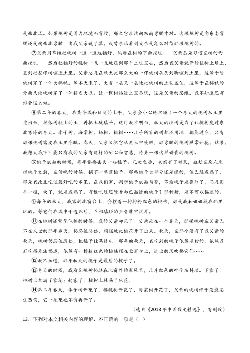 第3节分析形象，探究标题、主题-口袋书2024年高考语文一轮复习知识清单（全国通用）（原卷版）_01高考语文_通用版（老高考）复习资料_2024年复习资料