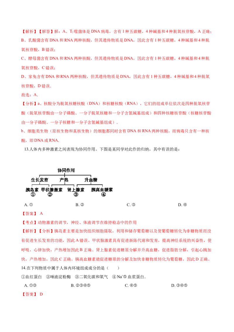 高二生物上学期期末测试卷03（人教版2019选择性必修1）（解析版）_高中九科知识点归纳。_人教版高中Word电子版试卷练习试题知识点全科_高中生物试卷习题_生物选修_选修1
