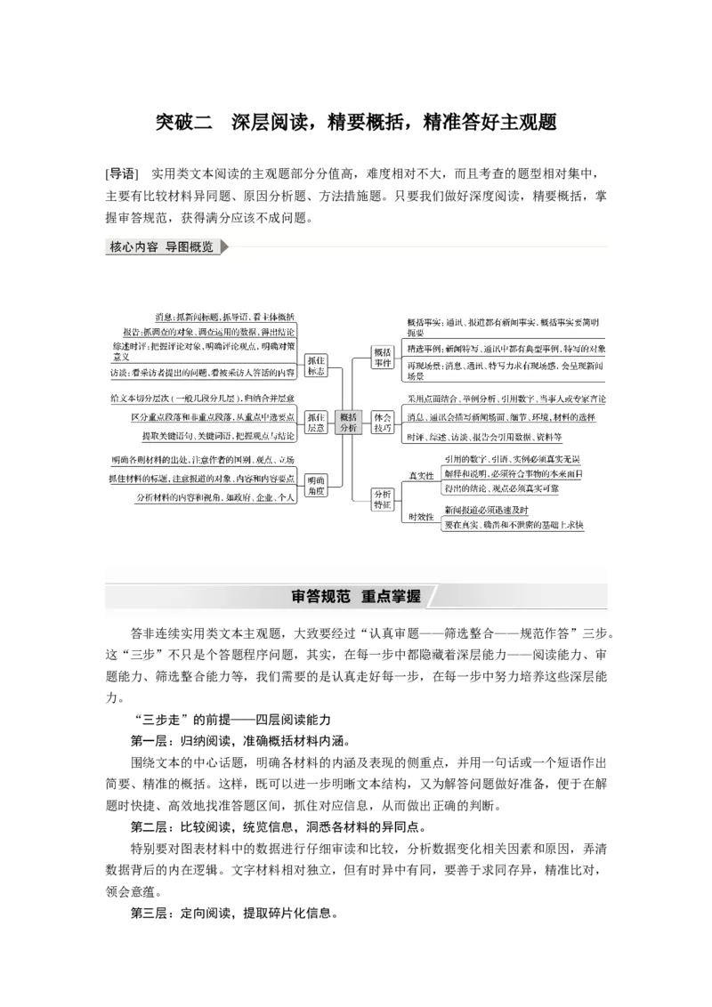 第3部分专题14Ⅲ核心突破突破二深层阅读，精要概括，精准答好主观题_01高考语文_22022年新高考资料_2022年一轮复习各版本_1.2022年高考语文一轮复习通用版
