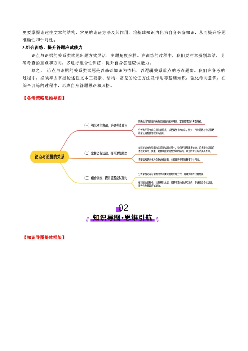 第03讲论点与论据的关系（讲义）解析版_01高考语文_52025年新高考资料_一轮复习_2025年高考语文一轮复习讲练测_信息类文本阅读