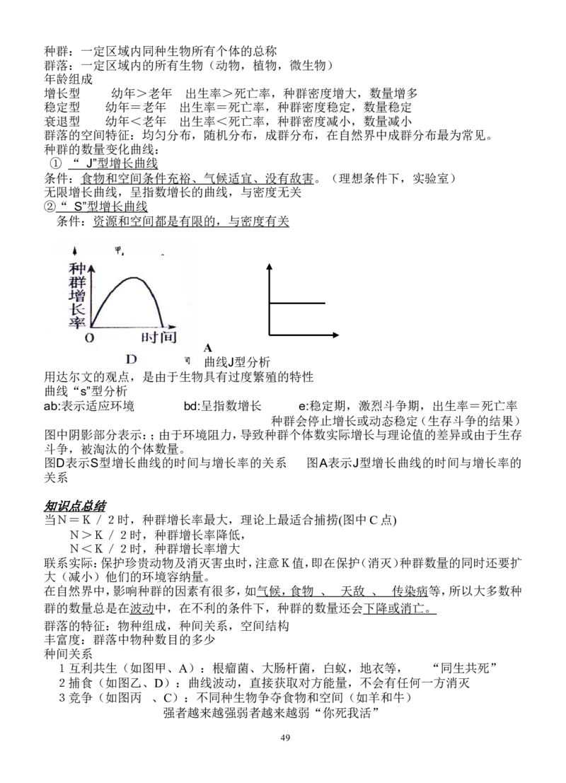 生物_高考生物必修一二三知识点总结(人教版)_侧重知识梳理_56页_高中九科知识点归纳。_生物