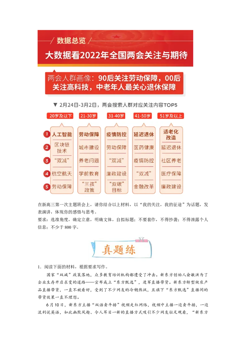 考向48写作之富有文采-备战2023年高考语文一轮复习考点微专题（新高考地区专用）（原卷版）_01高考语文_32023年新高考资料_一轮复习