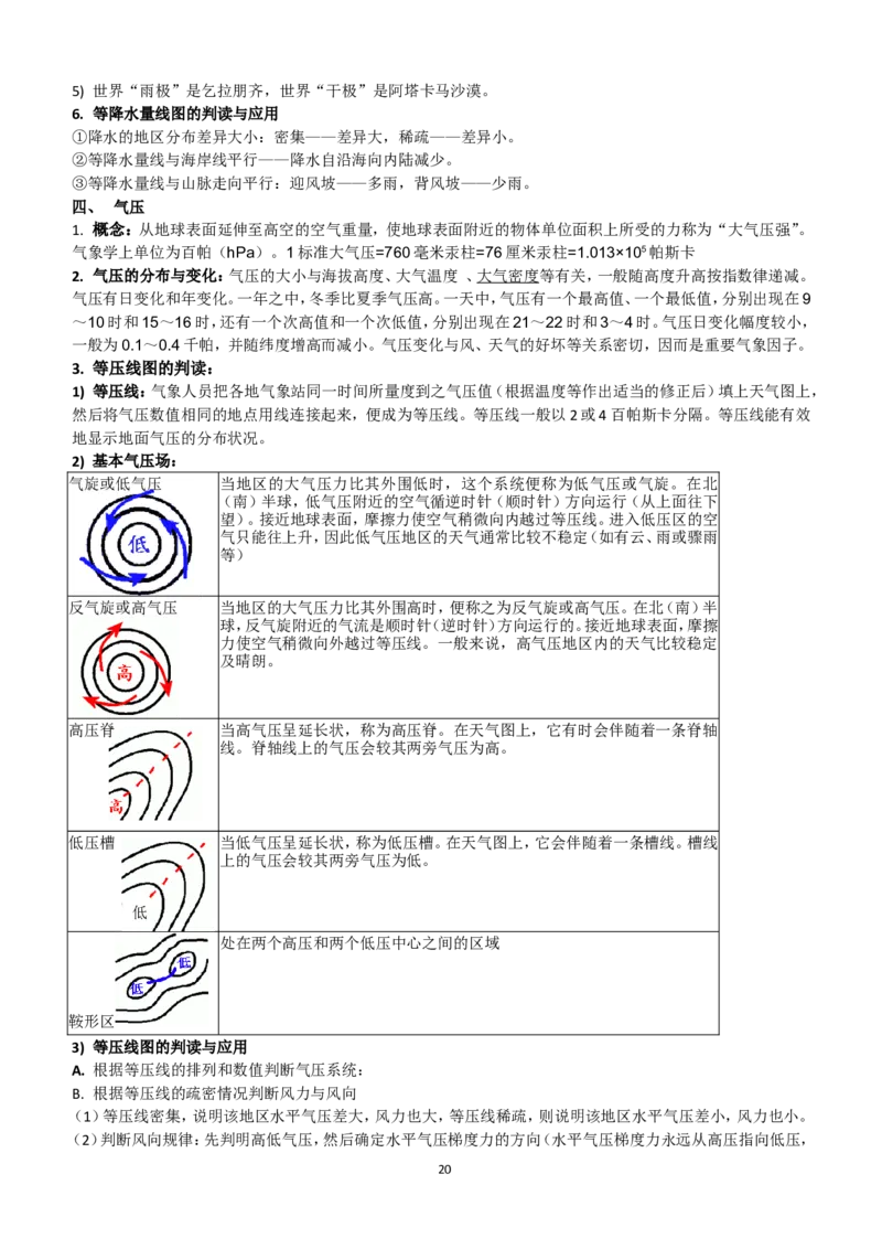 地理_高考地理重点归纳_侧重知识梳理_98页_高中九科知识点归纳。_地理