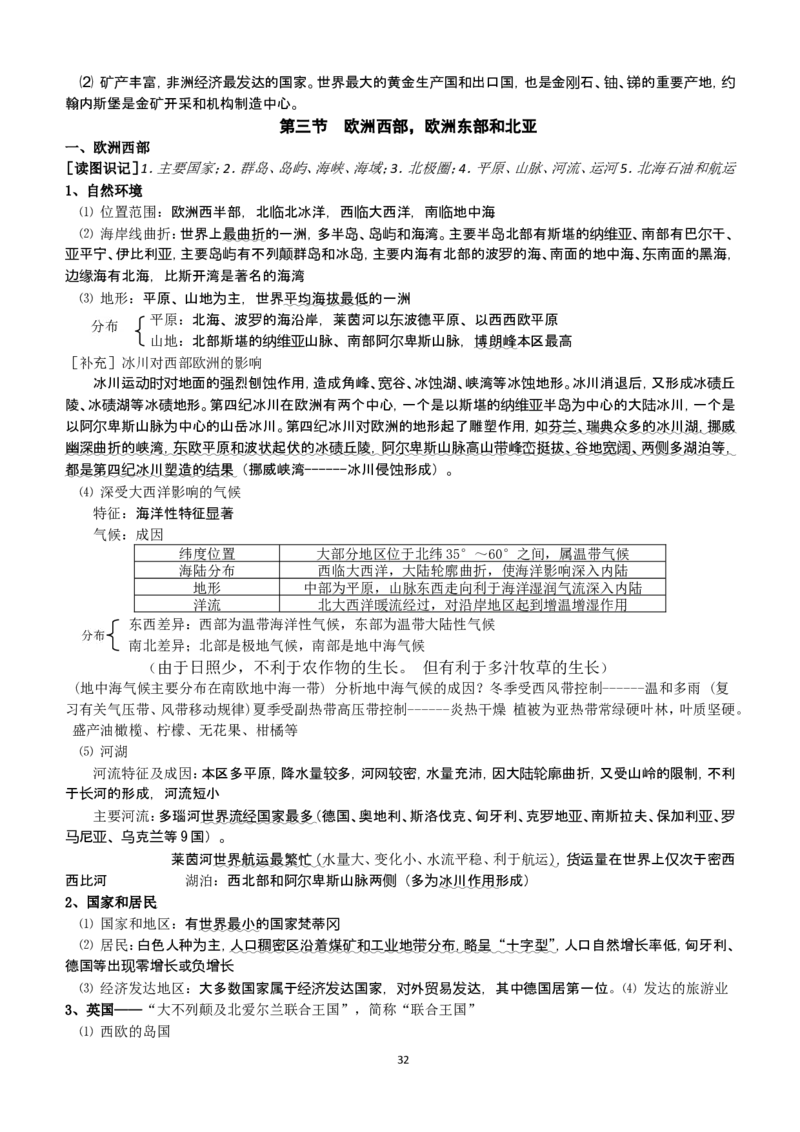 地理_高考地理重点归纳_侧重知识梳理_98页_高中九科知识点归纳。_地理