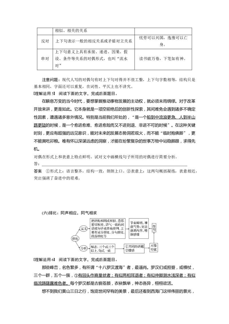 第1部分专题8判断修辞，分析逻辑，做好语言仿写_01高考语文_22022年新高考资料_2022年一轮复习各版本_1.2022年高考语文一轮复习通用版