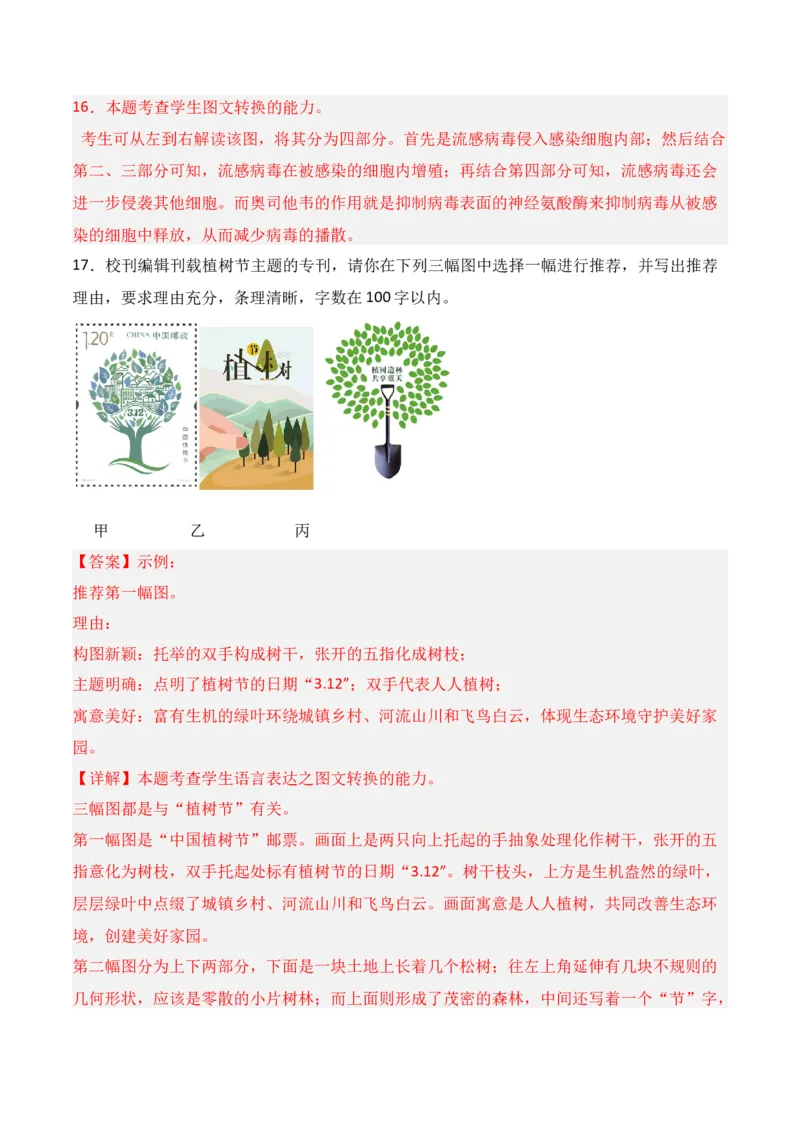 第11节图文转换-口袋书2024年高考语文一轮复习知识清单（全国通用）（解析版）_01高考语文_通用版（老高考）复习资料_2024年复习资料_第1章语言文字运用