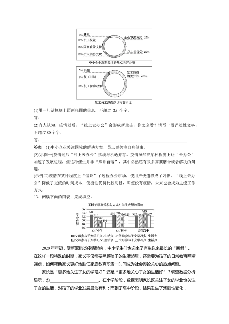 第1部分专题1突破(4)精读图表，精转信息，答好图文转换题全国卷高考语文二轮复习提分讲义_01高考语文_6赠通用版（老高考）复习资料_二轮复习_515