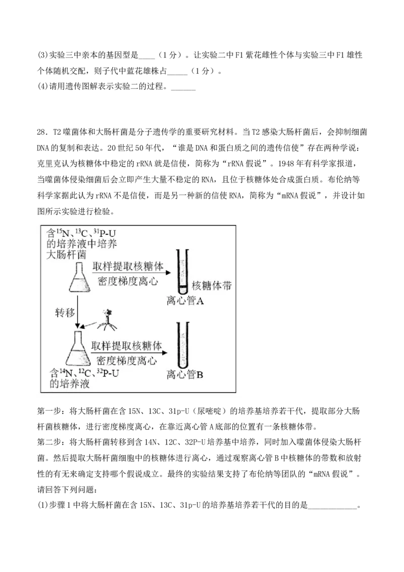 期末检测卷01（基础练）(原卷版）_高中九科知识点归纳。_人教版高中Word电子版试卷练习试题知识点全科_高中生物试卷习题_生物必修_必修2_人教版生物必修二期末试卷（016份）