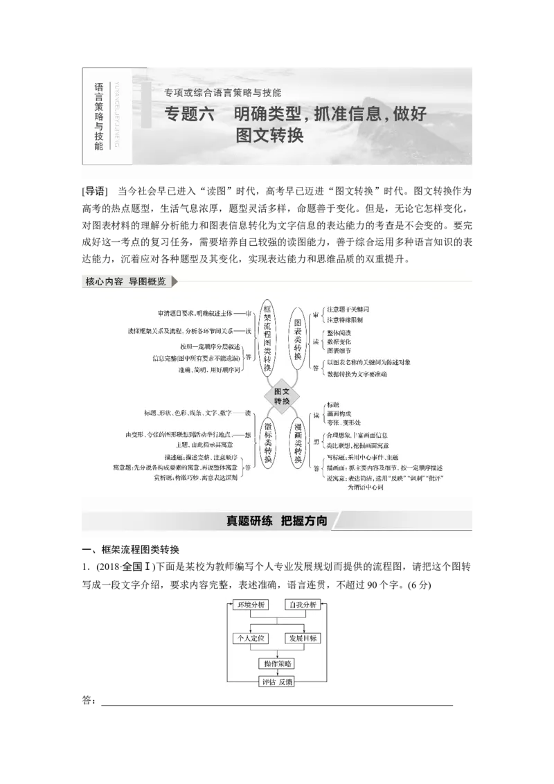 第1部分专题6明确类型，抓准信息，做好图文转换_01高考语文_22022年新高考资料_2022年一轮复习各版本_1.2022年高考语文一轮复习通用版