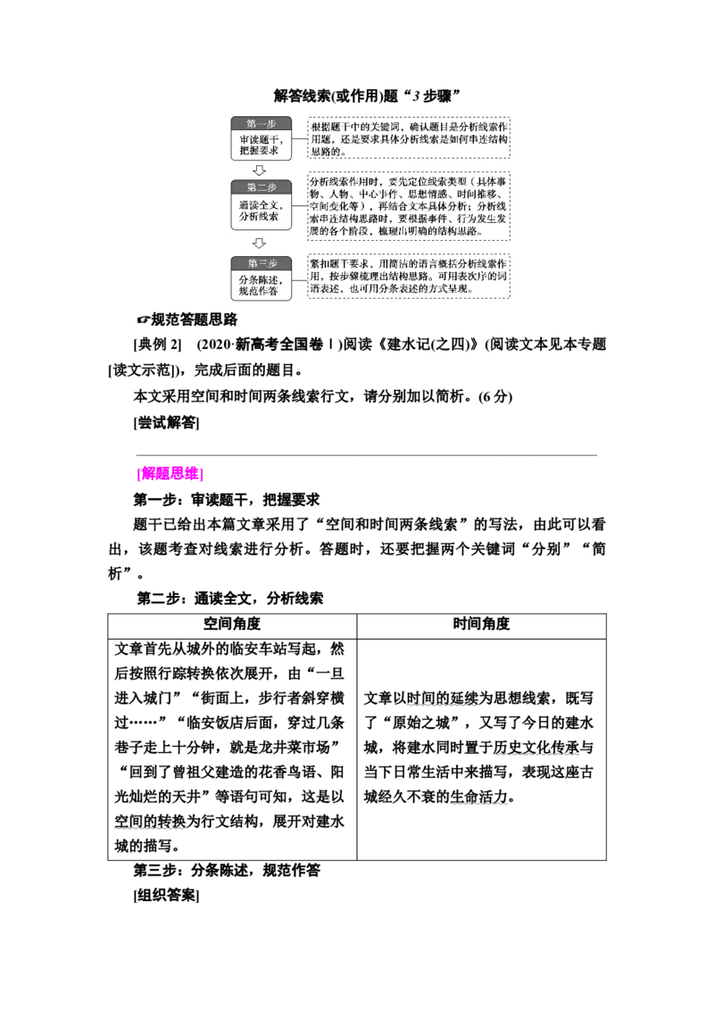 第2讲　强化整体意识，精解思路分析题教案_01高考语文_22022年新高考资料_2022届一轮复习讲练结合_语文系列一_第3板块现代文阅读_专题4散文阅读