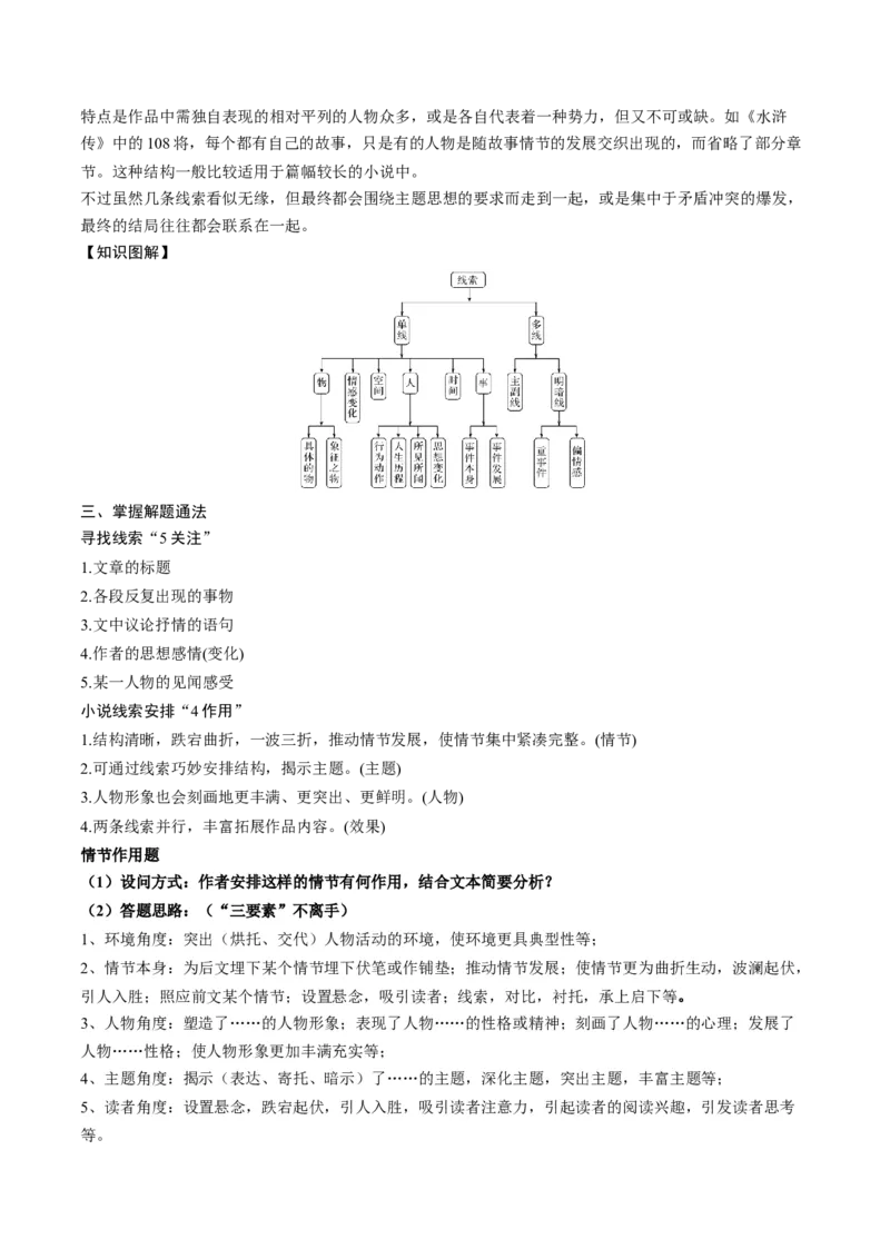 第04讲小说情节类题目（讲义）（原卷版）_01高考语文_新高考复习资料_2024年新高考资料_一轮复习资料_高考语文一轮复习讲练测（课件+讲义+练习）（新高考）_第一部分现代文阅读