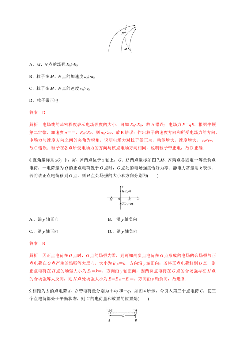 微型专题01电场力的性质（练习题）（解析版）_高中九科知识点归纳。_人教版高中Word电子版试卷练习试题知识点全科_高中物理试卷习题_物理必修_必修3_同步练习（第二套）29份