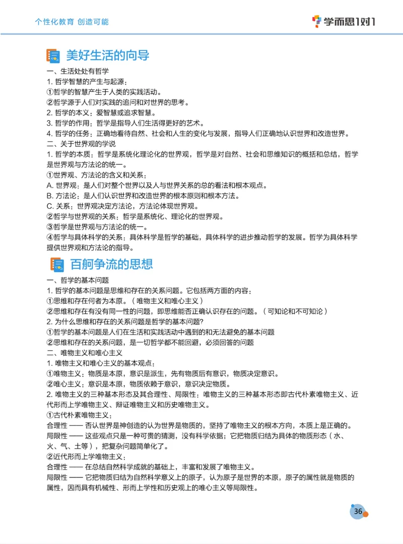 学而思1对1-高中政治知识点汇编_高中九科知识点归纳。_《高中知识点汇编》