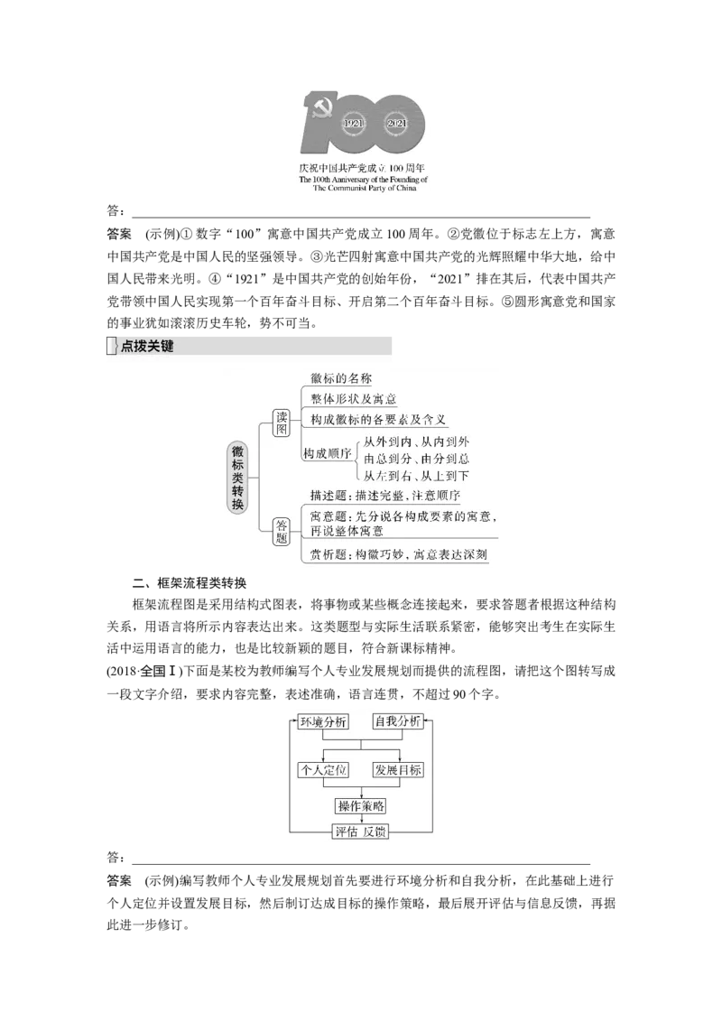 第1部分语言策略与技能课时16　做好图文转换&mdash;&mdash;看准题型，转准信息_01高考语文_32023年新高考资料_一轮复习_2023年新高考大一轮复习讲义