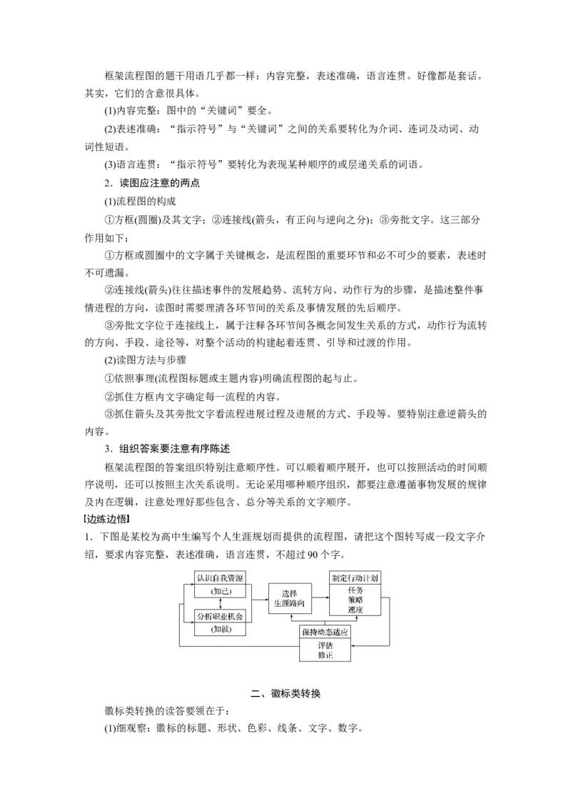 第1部分专题1突破(4)精读图表，精转信息，答好图文转换题全国卷高考语文二轮复习提分讲义_01高考语文_6赠通用版（老高考）复习资料_二轮复习