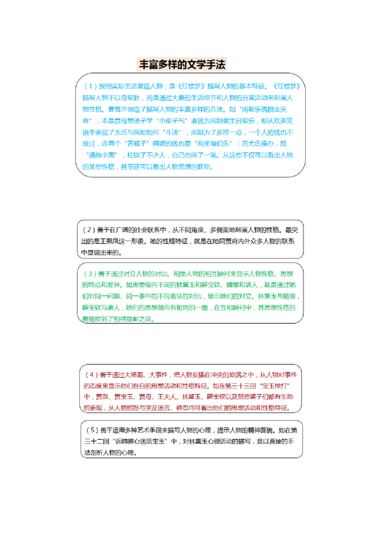 第02讲《红楼梦》（讲义）（原卷版）_01高考语文_新高考复习资料_2024年新高考资料_一轮复习资料_高考语文一轮复习讲练测（课件+讲义+练习）（新高考）_第五部分整本书阅读