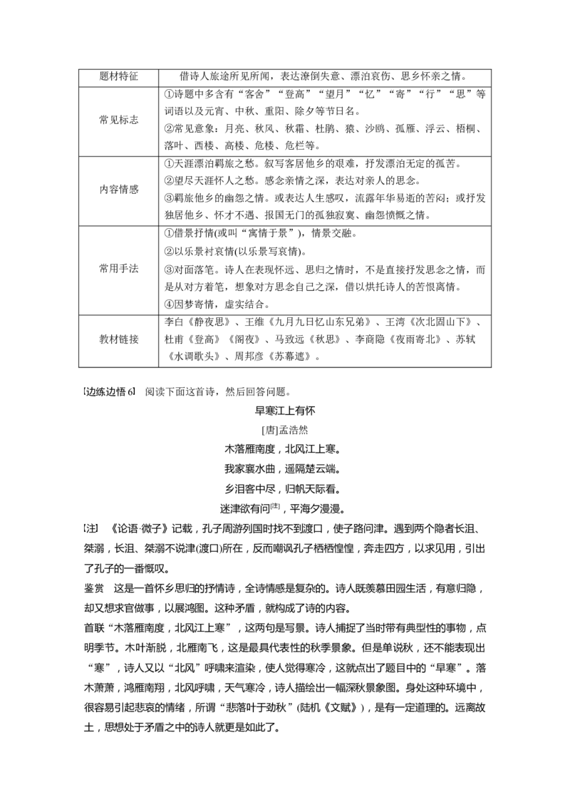 第2部分专题11Ⅰ读懂古诗_01高考语文_22022年新高考资料_2022年一轮复习各版本_1.2022年高考语文一轮复习通用版_2022年高考语文一轮复习讲义（全国版）