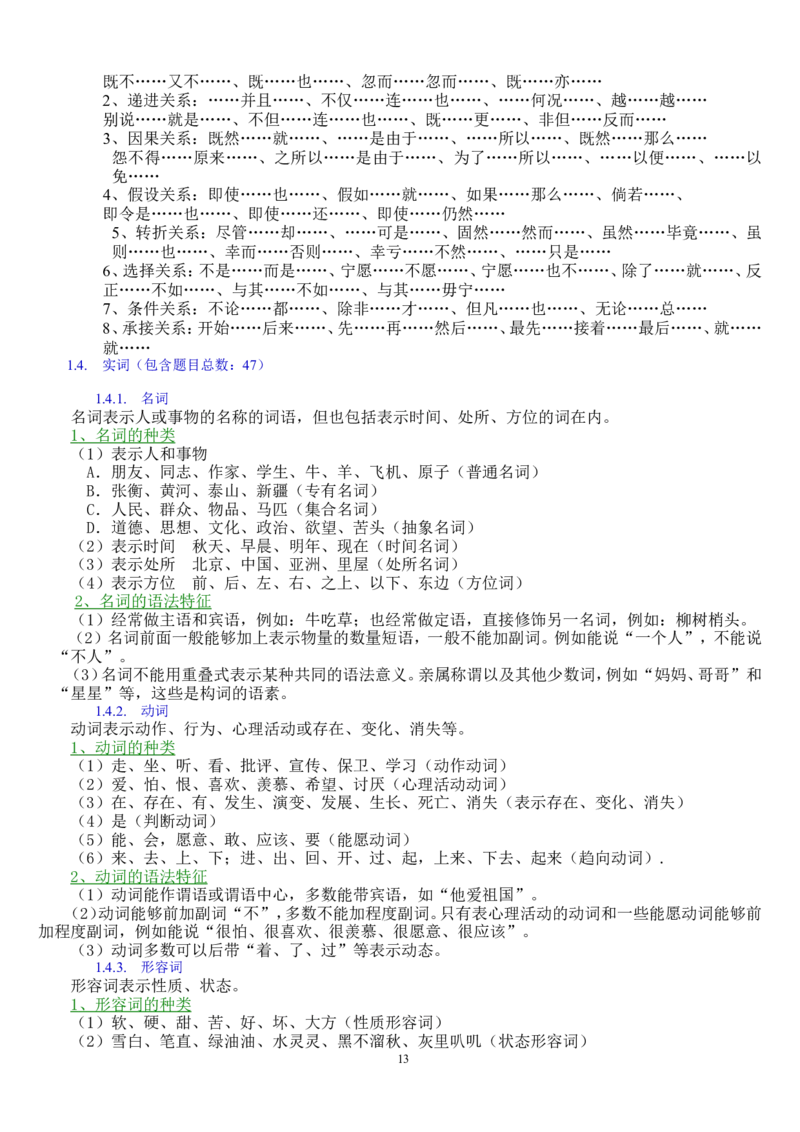 语文_高考语文知识点全集_侧重语法基础知识_128页_高中九科知识点归纳。_语文