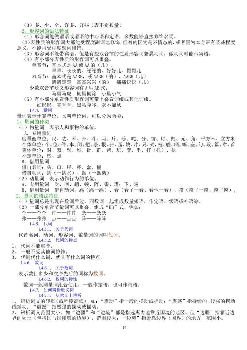 语文_高考语文知识点全集_侧重语法基础知识_128页_高中九科知识点归纳。_语文