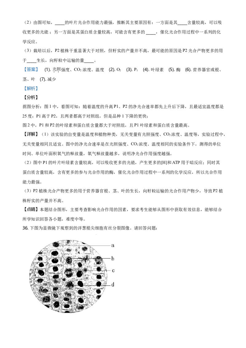 精品解析：北京市平谷区高一上学期期末生物试题（解析版）_高中九科知识点归纳。_人教版高中Word电子版试卷练习试题知识点全科_高中生物试卷习题_生物必修_必修1_2.各地真题
