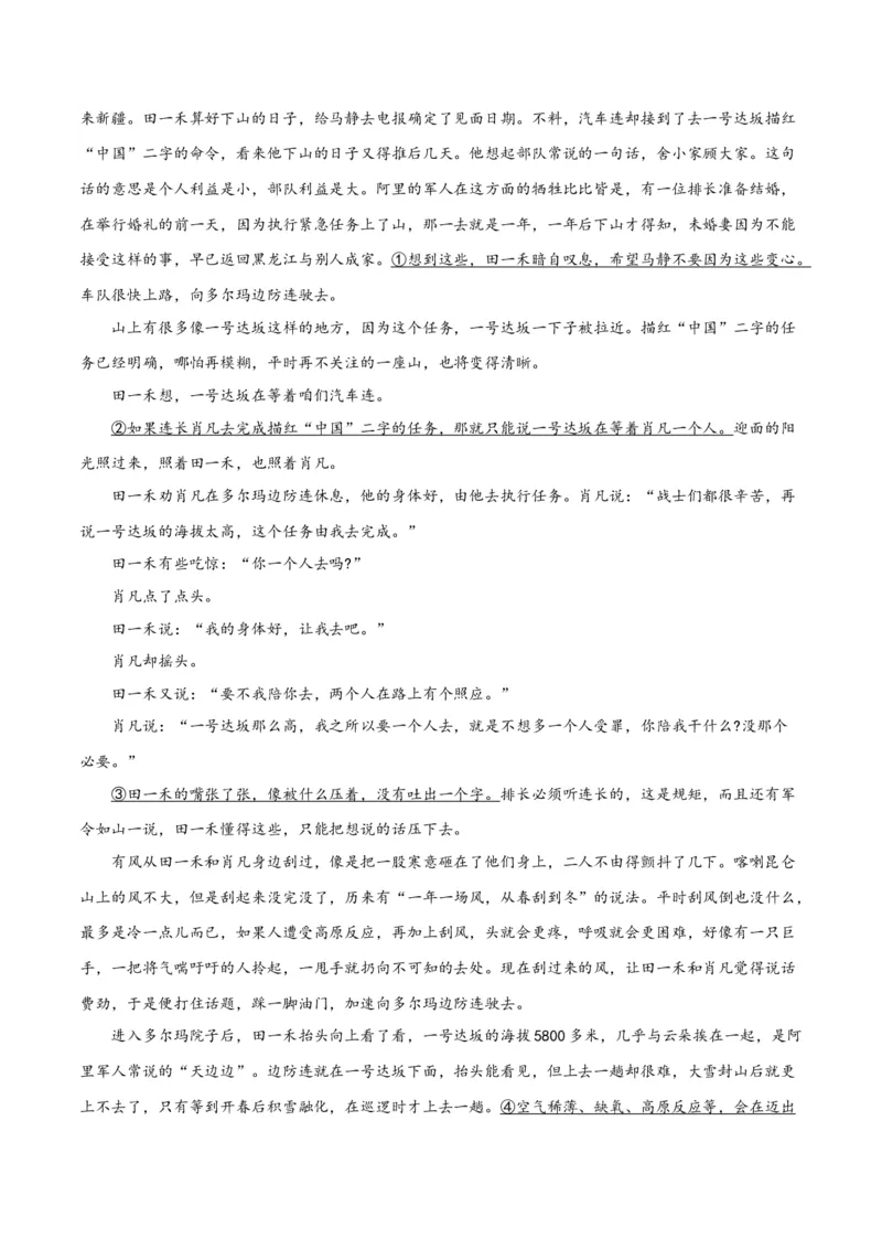 解密04文学类文本阅读小说之形象分析（分层训练）（解析版）_01高考语文_4.22024年新高考资料_2.2024二轮复习