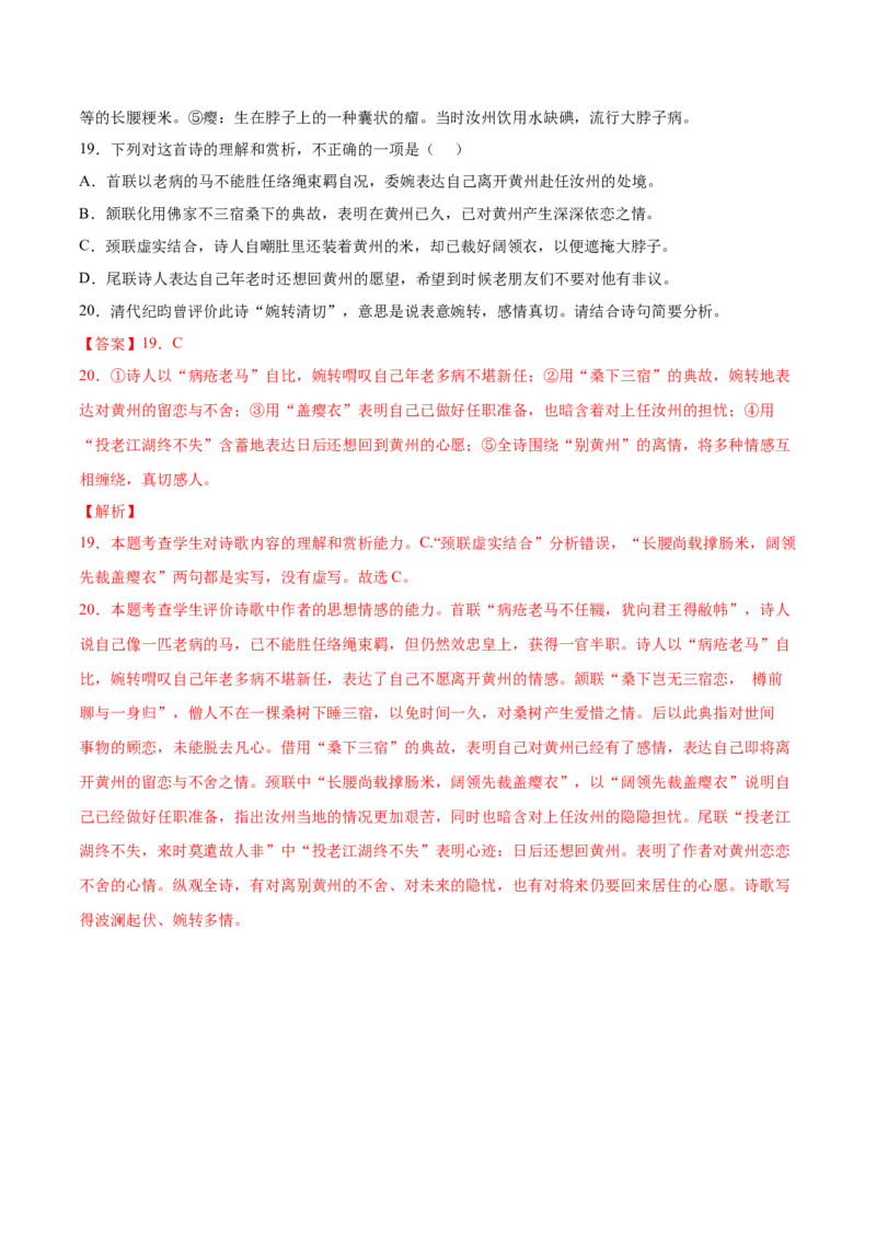 考向28诗歌鉴赏之语言-备战2023年高考语文一轮复习考点微专题（新高考地区专用）（解析版）_01高考语文_32023年新高考资料_一轮复习