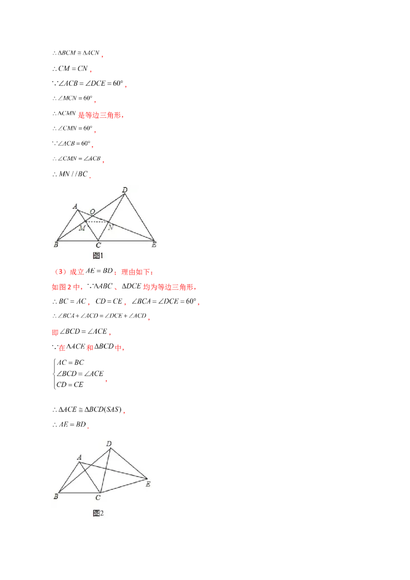 专题12.25全等三角形几何模型（手拉手）（分层练习）（培优练）-（人教版）_初中数学_八年级数学上册（人教版）_专题突破练习-V4_2024版