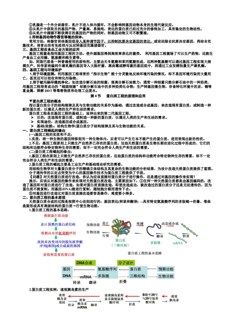 选择性必修3知识总结高二下学期生物人教版选择性必修3_高中九科知识点归纳。_人教版高中Word电子版试卷练习试题知识点全科_高中生物试卷习题_生物选修_选修3