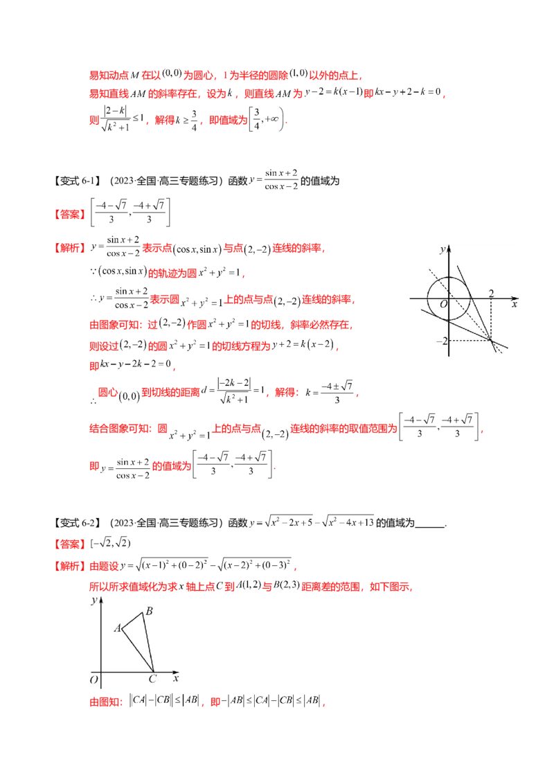 热点2-2函数的最值（值域）及应用（8题型+满分技巧+限时检测）（解析版）_2.2025数学总复习_2024年新高考资料_3.2024专项复习_2024年高考数学热点&middot;重点&middot;难点专练（新高考专用）