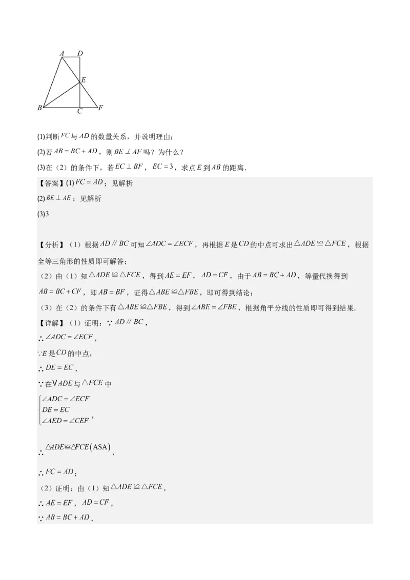 专题12.3角的平分线的性质(教师版)_初中数学_八年级数学上册（人教版）_重难点专题提优-V8_2025版