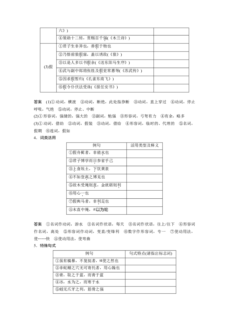 第5部分教材文言文点线面必修3课文2劝学_01高考语文_22022年新高考资料_2022年一轮复习各版本_1.2022年高考语文一轮复习通用版_2022年高考语文一轮复习讲义（全国版）