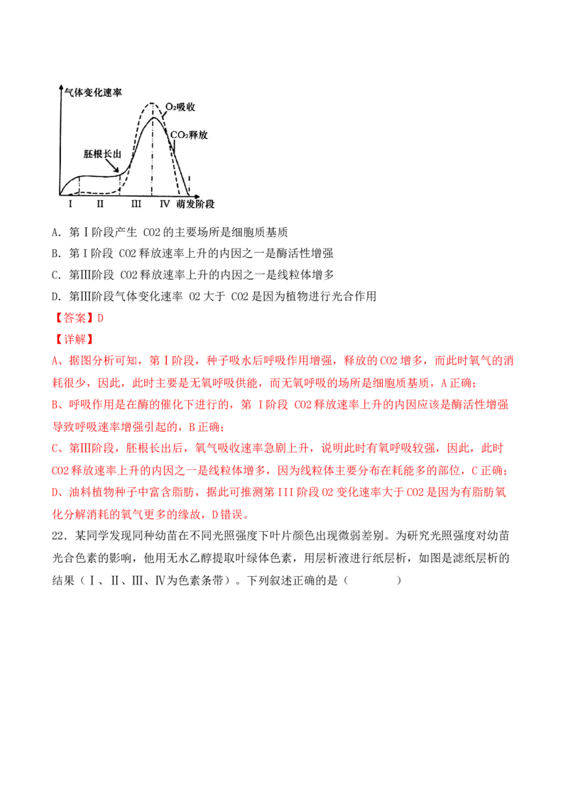 综合拉练卷03（解析版）_高中九科知识点归纳。_人教版高中Word电子版试卷练习试题知识点全科_高中生物试卷习题_生物必修_必修1_人教版生物必修一期末试卷（038份）_1.模拟题