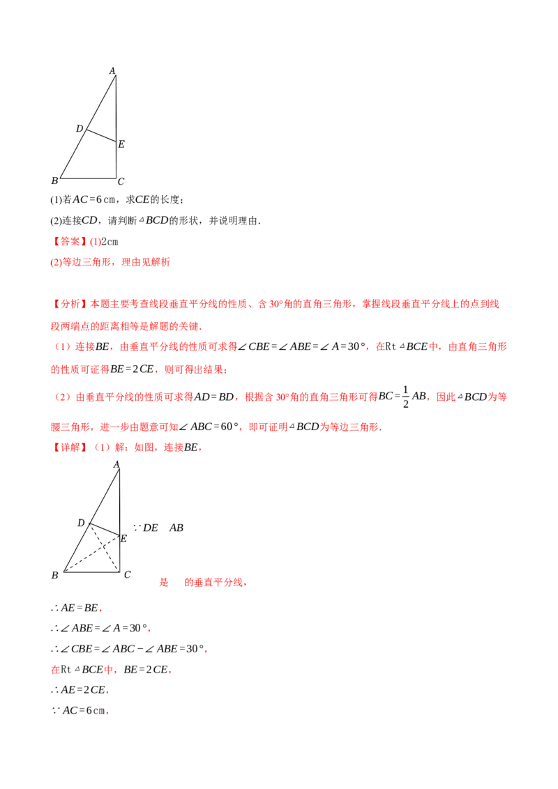 专题13.6含30&deg;的直角三角形的性质（十大题型）（举一反三）（人教版）（教师版）_初中数学_八年级数学上册（人教版）_母题专项-U66_2025版