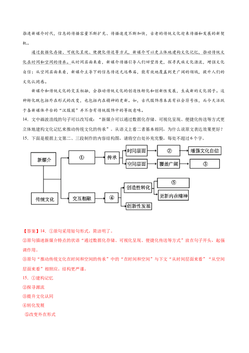 考向16图文转换-备战2023年高考语文一轮复习考点微专题（新高考地区专用）（解析版）_01高考语文_32023年新高考资料_一轮复习