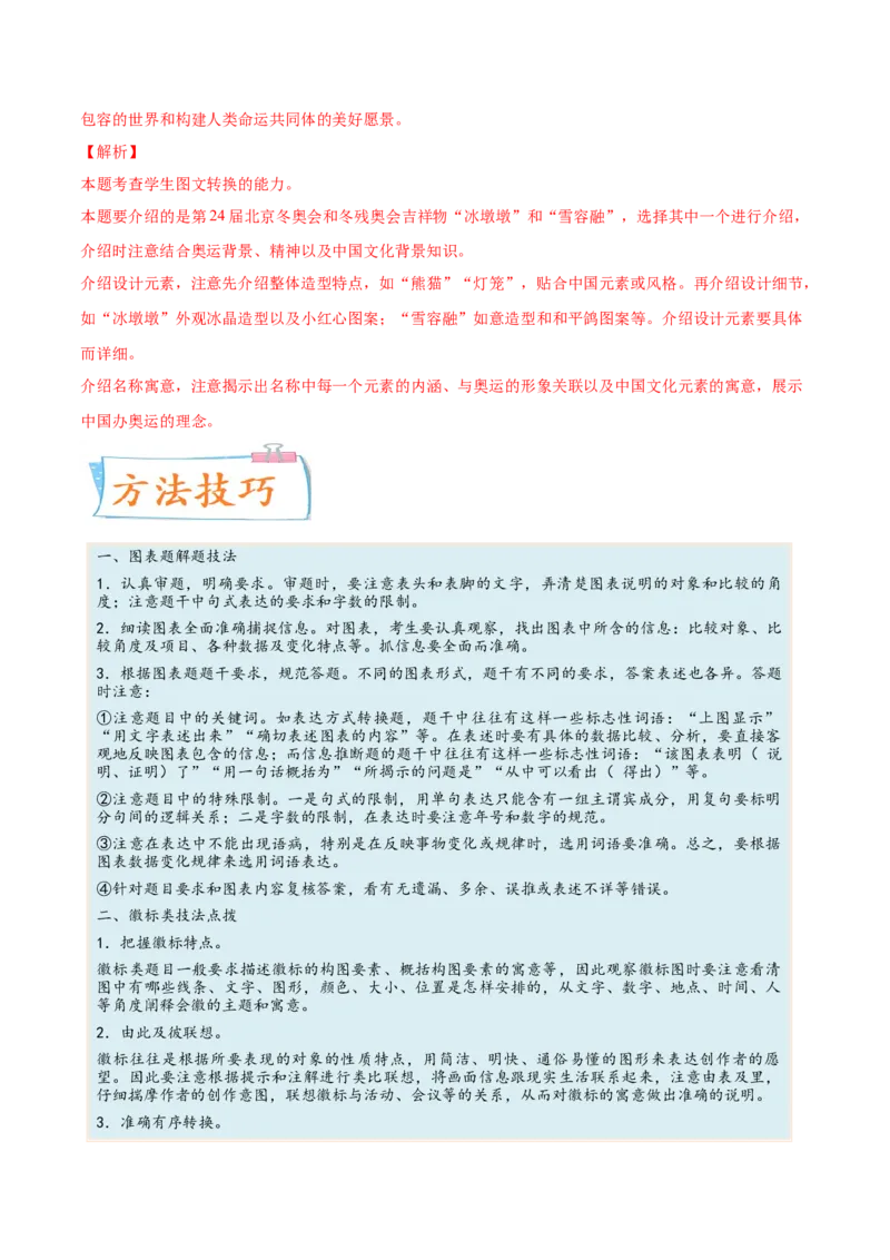 考向16图文转换-备战2023年高考语文一轮复习考点微专题（新高考地区专用）（解析版）_01高考语文_32023年新高考资料_一轮复习