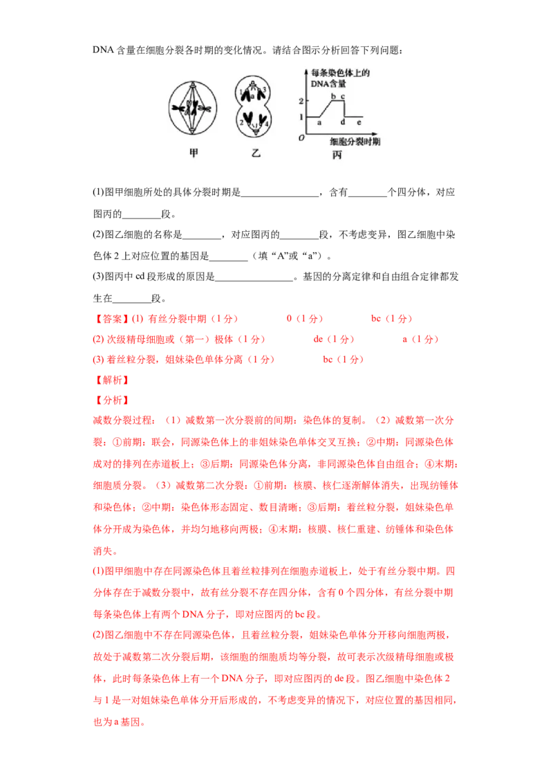 期末冲刺卷2-冲刺期末高一生物下学期期末拔高冲刺卷（2019人教版）（解析版）_高中九科知识点归纳。_人教版高中Word电子版试卷练习试题知识点全科_高中生物试卷习题_生物必修