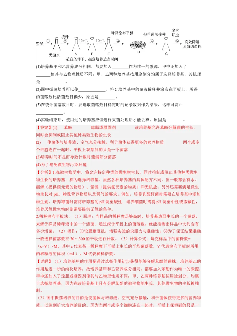 第1章发酵工程（基础突破卷）-2022-2023学年高二生物基础与培优高效突破测试卷（人教版2019选择性必修3）（解析版）_高中九科知识点归纳。_人教版高中Word电子版试卷练习试题知识点全科