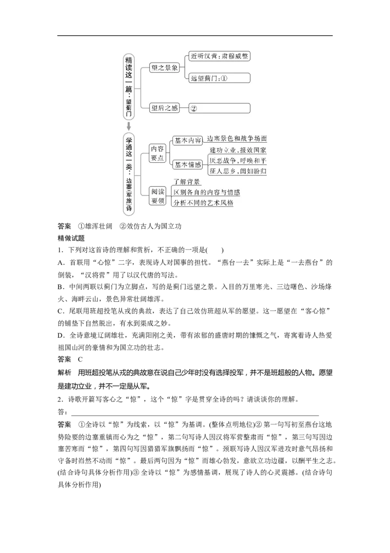 第3部分古诗词阅读与鉴赏课时39　赏析语言之炼字与语言风格&mdash;&mdash;精微品&ldquo;字&rdquo;，整体赏&ldquo;格&rdquo;_01高考语文_6赠通用版（老高考）复习资料_一轮复习