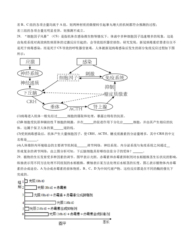期末模拟卷01（考试版A4版）测试范围：人教版2019选择性必修1+选择性必修2_高中九科知识点归纳。_人教版高中Word电子版试卷练习试题知识点全科_高中生物试卷习题_生物选修_选修1