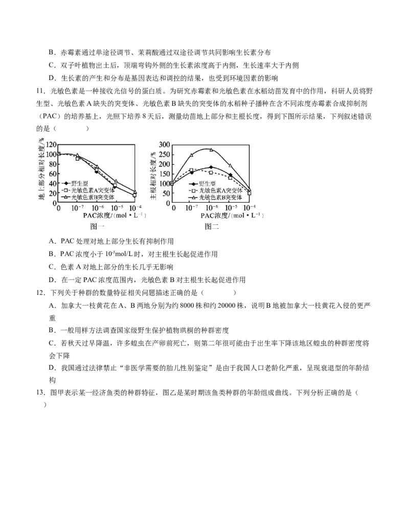 期末模拟卷01（考试版A4版）测试范围：人教版2019选择性必修1+选择性必修2_高中九科知识点归纳。_人教版高中Word电子版试卷练习试题知识点全科_高中生物试卷习题_生物选修_选修1