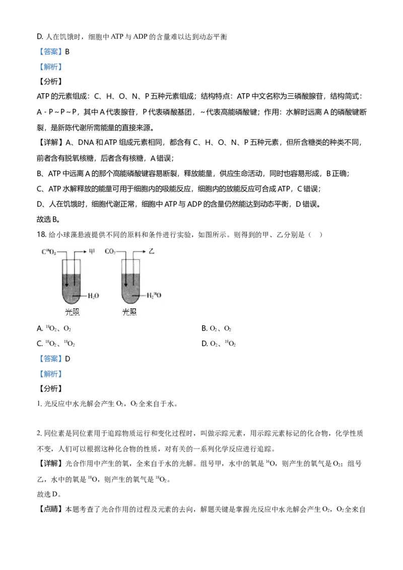 精品解析：黑龙江省齐齐哈尔市高一上学期期末考试生物试题（解析版）_高中九科知识点归纳。_人教版高中Word电子版试卷练习试题知识点全科_高中生物试卷习题_生物必修_必修1