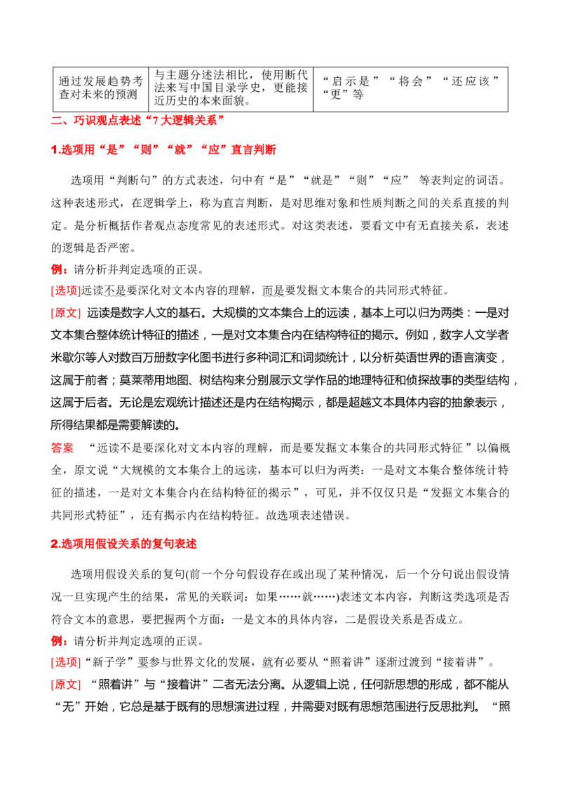 第2节信息类文本阅读选择题-口袋书2024年高考语文一轮复习知识清单（全国通用）（解析版）_01高考语文_通用版（老高考）复习资料_2024年复习资料_第2章信息类文本阅读
